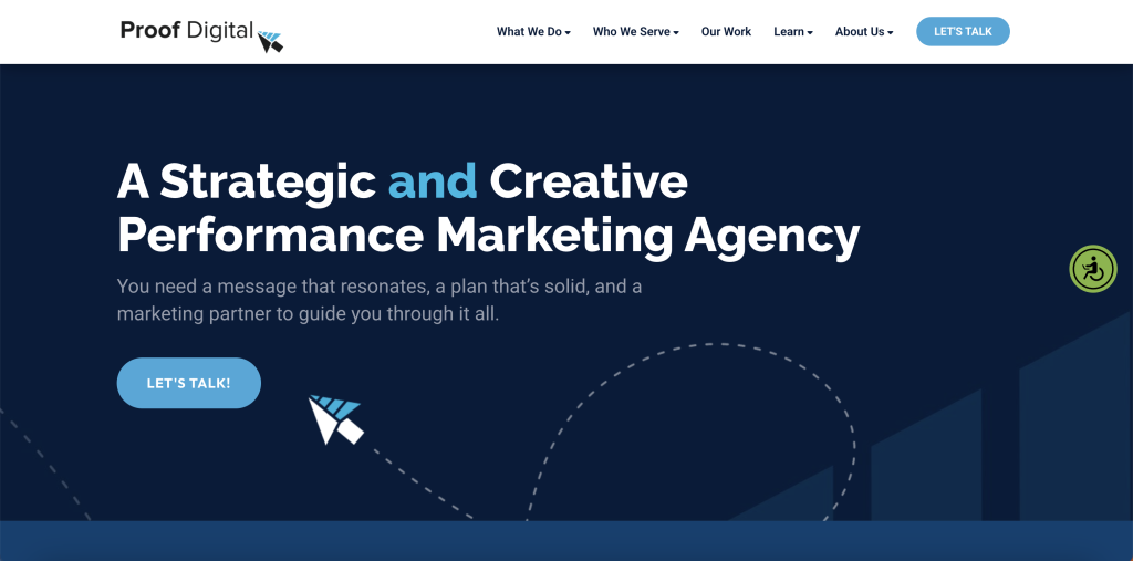 Proof Digital's website homepage
