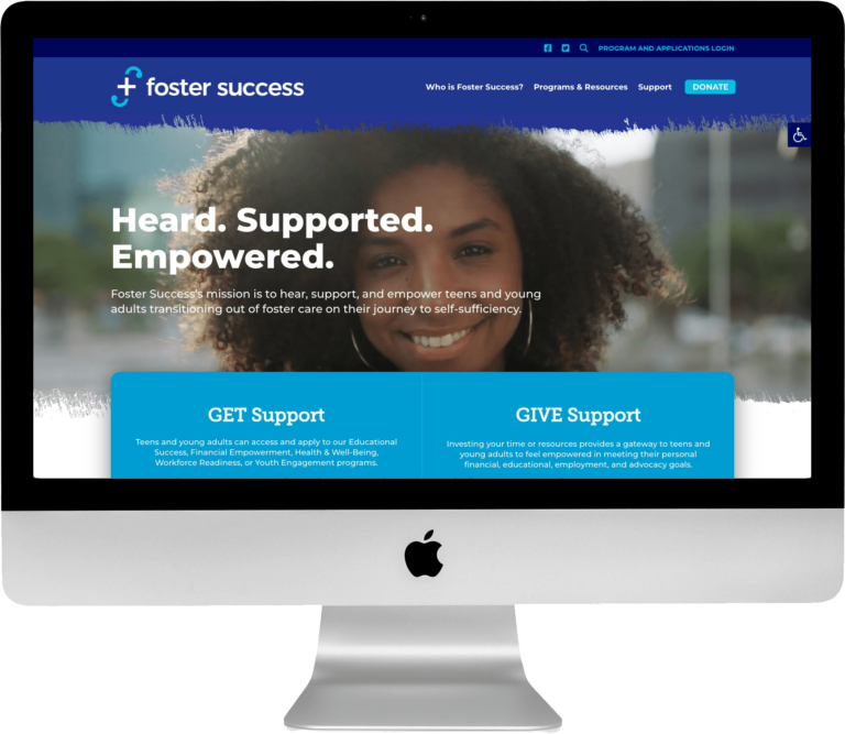 Foster Success Homepage Screen