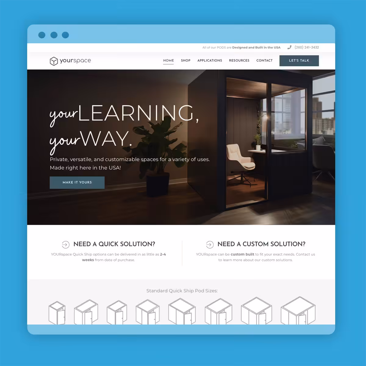 YOURspace website redesign