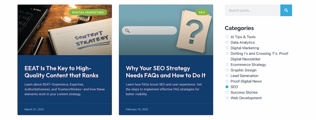 SEO Blog Category Page