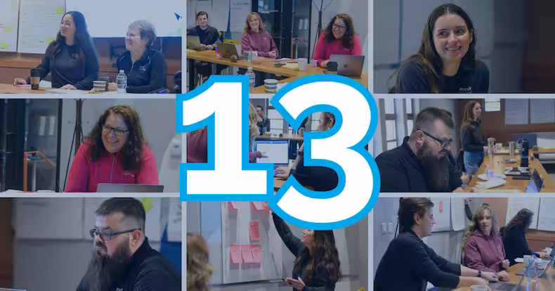 collage of Proof Digital Team members under 13