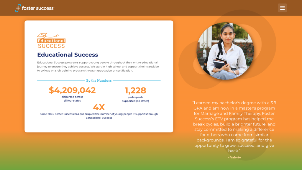 Educational Success testimonial graphic