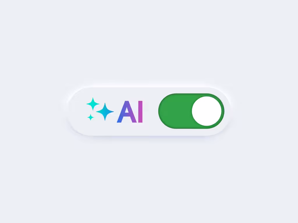 AI toggle switch turned on